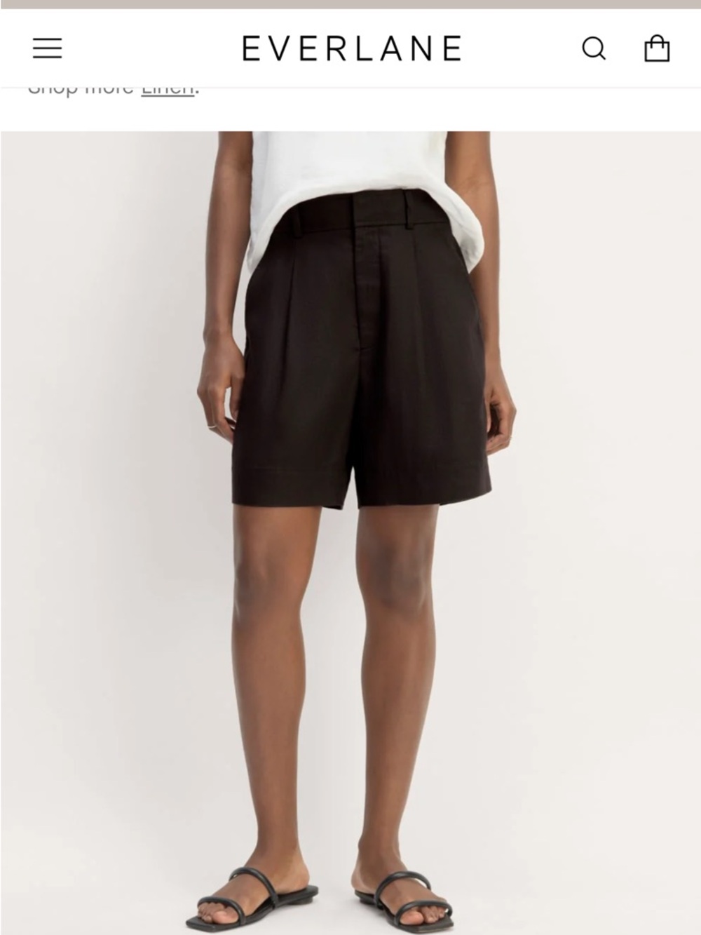 Everlane - The Linen Way High Drape Short - Excellent Condition